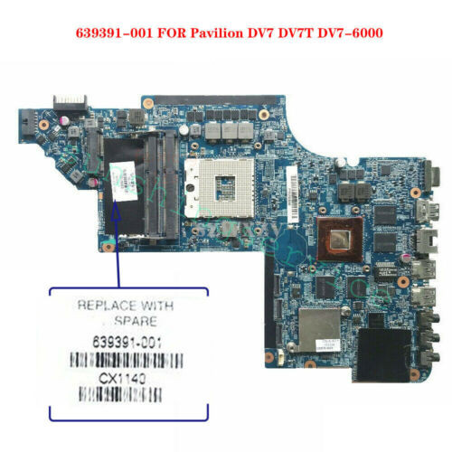 For Hp Dv7 Dv7-6000 Dv7T Intel Hm65 Hd6770M Motherboard 639391-001 Tested Good