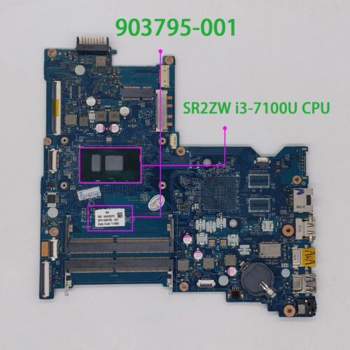 903795-001/601 For Hp 15-Ay Series 15T-Ay100 With I3-7100 Cpu Laptop Motherboard