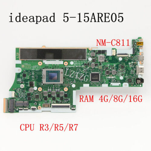 Nm-C811 For Lenovo Ideapad 5-15Are05 Motherboard With R3/R5/R7 Cpu 4G/8G/16G Ram