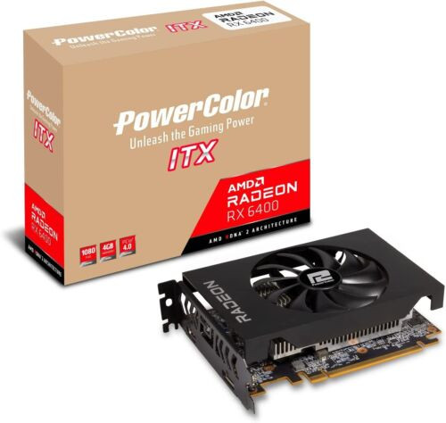 Powercolor Amd Radeon Rx 6400 Itx Graphics Card With 4Gb Axrx 6400 4Gbd6-Dh New