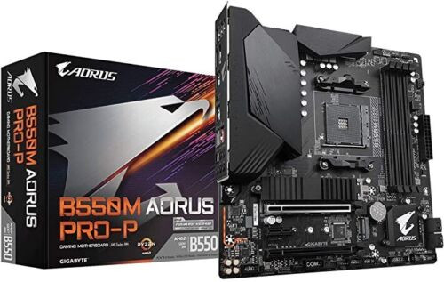 Gigabyte B550M Aorus Pro-P Motherboard With Microatx Amd B550 Chipset New