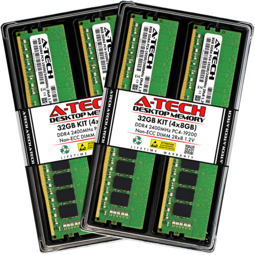 32Gb Kit 4X 8Gb Ddr4-2400 Dimm Crucial Ct4K8G4Dfd824A Equivalent Memory Ram