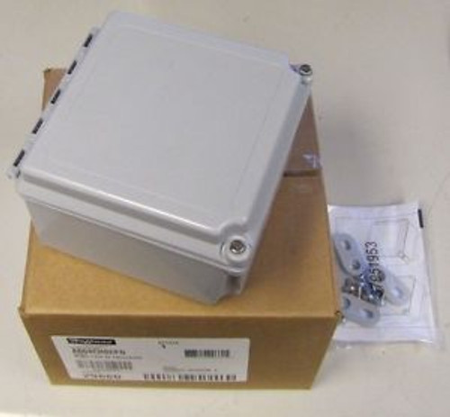 HOFFMAN A664CHSCFG NEMA 4X 6 X 6 X 4 ELECTRICAL ENCLOSURE fiberglass hinged