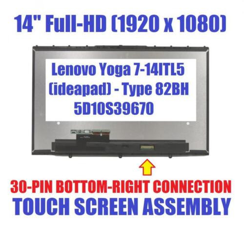 14" Fhd Lcd Display Touch Screen Assembly Lenovo Yoga 7-14Itl5 5D10S39740
