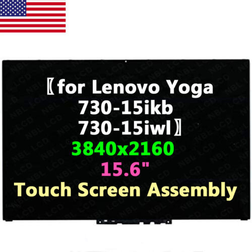 3840X2160 15.6" For Lenovo Yoga 730-15Ikb/Iwl 5D10Q89745 Lcd Touch Screen Panel