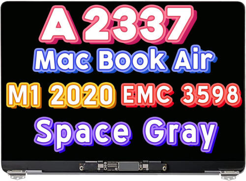 Emc 3598 Apple Macbook Air M1 2020 A2337 Lcd Display Space Gray Screen 661-16806