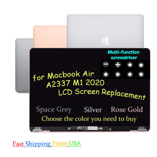 New For Apple Macbook Air 13" A2337 M1 Screen Assembly Gray Silver Rose Gold Lcd