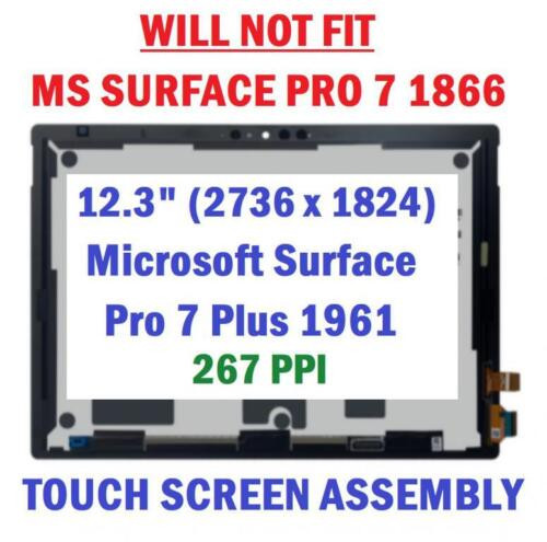 Microsoft Surface Pro 7+ Plus 1960 1961 Lcd Touch Screen Digitizer Replacement