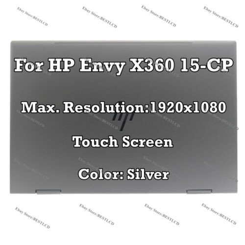 Silver Fhd Lcd Touch Screen Assembly For Hp Envy X360 15-Cp 15M-Cp 15Z-Cp 15T-Cp