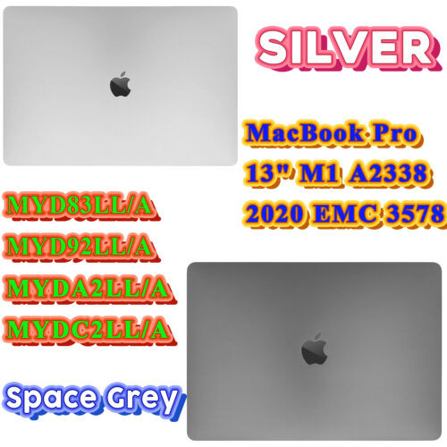 Macbook Pro A2338 M1 2020 Emc 3578 Lcd Display Screen Full Assembly Silver Gray