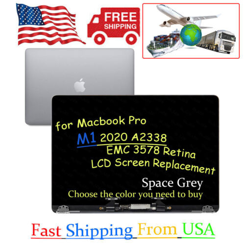 For Macbook Pro 13" 2020 M1 A2338 Lcd Full Display Myd83 Myd92 Myda2 Mydc2 Grey