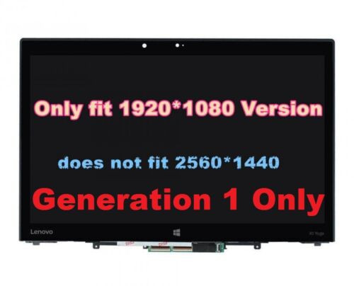 00Ur189 Lenovo Thinkpad X1 Yoga Gen1 14" Fhd Lcd Screen Touch Screen