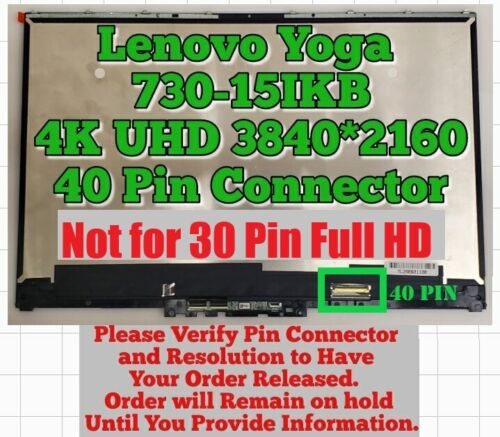 Lenovo Yoga 730-15Ikb 15.6" Laptop Touch Screen Digitizer Assembly 5D10Q89745