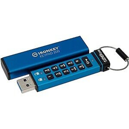 Kingston-New-Ikkp200-128Gb _ 128Gb Ironkey Keypad 200  Fips 140-3 Lvl