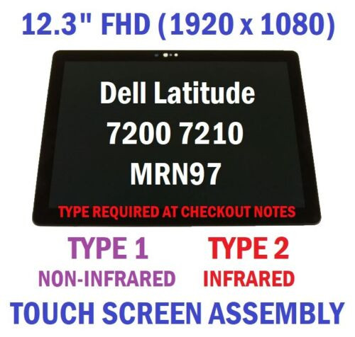 Dell Oem Latitude 7200 2-In-1 Touch Screen Lcd Panel Ir Cam Jhmvd 6R3F2 07H48