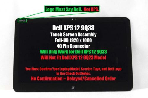 12.5" Lp125Wf1 Spa3 E3 Dell Xps 9Q33 Lcd Screen Led Wv501 Fhd Touch Screen