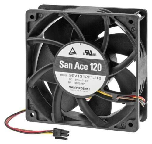Axial Fan, 120Mm, 12Vdc, 224Cfm, 64Dba, Dc Fans 9Gv1212P1J18-