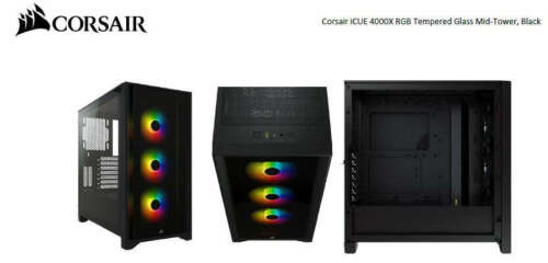 Corsair Icue 4000X Rgb Midi Tower Black