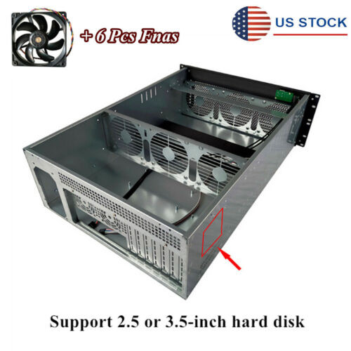 For Atx Server Case 6/8   Open Air Mining Frame Rig Graphics Case With 6 Fans