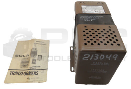 New Sola 23-22-125 Constant Voltage Transformer 95-130X190-260V 3.1X1.55A