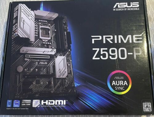 Asus Prime Z590-P Motherboard Intel Z590 Lga 1200 Atx Ddr4 Dimm Usb3.2 Ps/2
