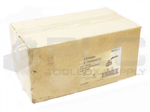 Box Of 2 Sealed New Nibco T-Fp600A 3" Thed Ball Valve Brass Full Port