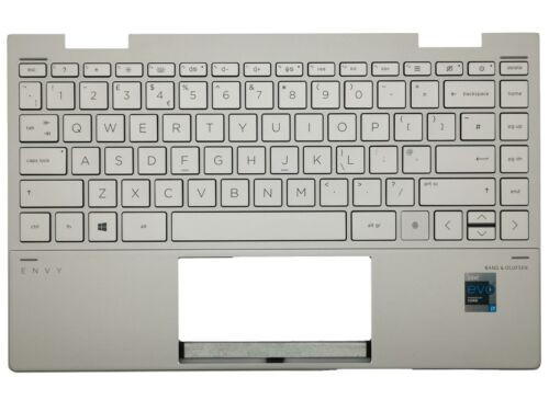 Genuine Hp Envy 13-Bd Palmrest Cover Keyboard Uk Silver Backlit M82698-031