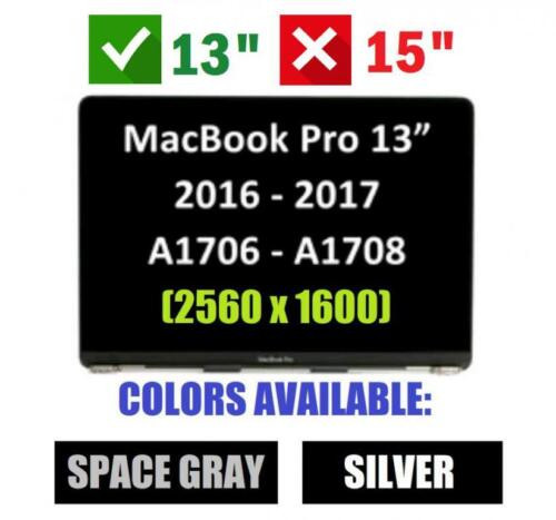 Screen Replacement Apple Macbook Pro 13.3" A1706 A1708 Late 2016 Mid 2017