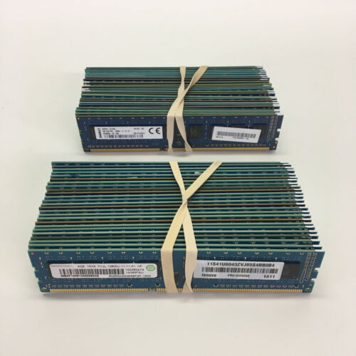 Lot 50 Mixed Brand 4Gb Pc3L-12800U Ddr3L 1600 Mhz Dimm Low Voltage Desktop Ram