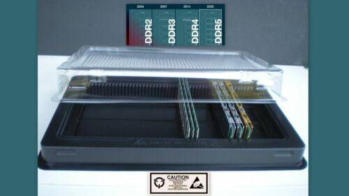 Server Memory Case Box - 50 Trays Fits Up To 2500 Ddr4 Ddr3 Ddr2 Ddr5 Dimm - New