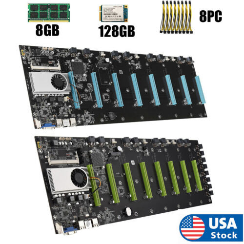 Usa Ship Btc-37 Riserless Mining Motherboard 8Gpu Bitcoin Crypto Ethereum Mining