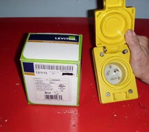 Leviton 68W29 Wetguard Single Inlet, Yellow