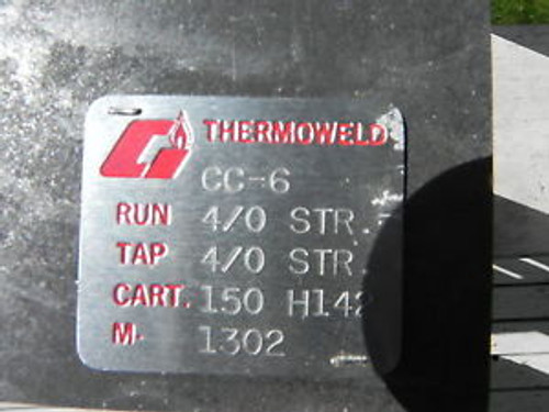 Thermoweld cadweld mold cc-6 run 4/0 & tap 4/0 CR-3 M-1588 4/0 str. to 5/8 rod