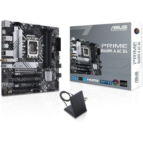 Asus Prime B660M-A Ac D4 Lga 1700(Intel 12Th Gen) Matx Motherboard (Pcie 4.0,D