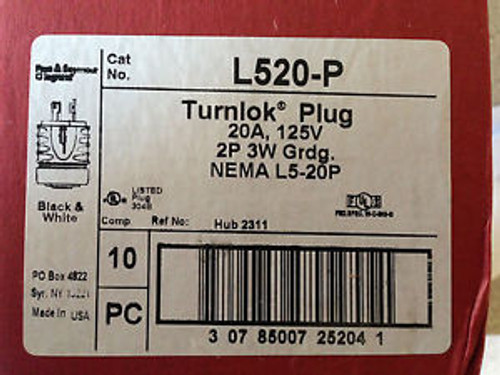 Pass And Seymour L520-P Turnlock Plug