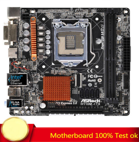 For Asrock H110M-Itx Mini Motherboard Supports 6/7Th Generation 100% Tested Work