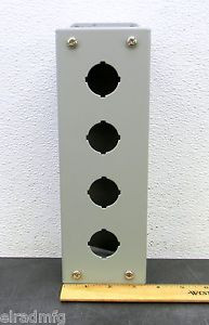 HAMMOND 1435D ENCLOSURES 4 PUSH BUTTON 10.25X3.25X2.75 New