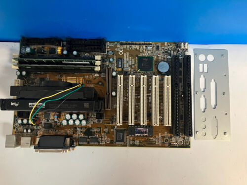 ~ Ecs Motherboard P6Bx-A+ W/ Pentium Ii Processor Sl38M & (128Mb+64Mb) Sdram