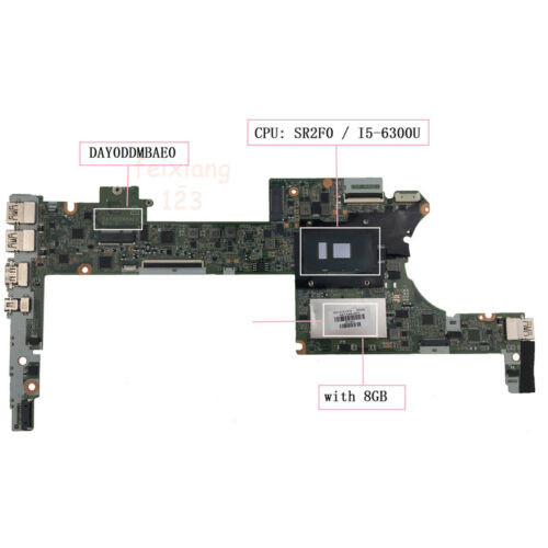 For Hp Spectre Pro X360 G2 13-4000 Motherboard 847448-001 Day0Ddmbae0 I5-6300U