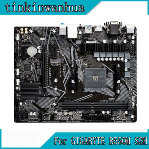 For Gigabyte B550M S2H System Board Am4 Ddr4 64G Hdmi+Vga+Dvi M-Atx Broad Tested