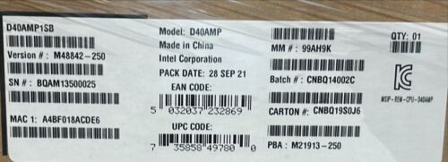 Intel D40Amp1Sb Server Board Dual Socke New Open Box Comes With Accessories