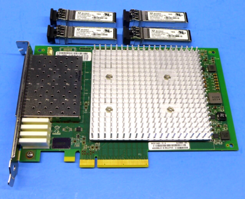 Qlogic 16Gb Quad Port Fc Hba W/ 4 16Gb Sfps Qle2694-Del Dell 6Wjkm