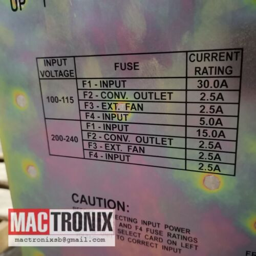 K&S 01484-1002-000-02 / 01488-1049-000-03 / 08020-1010-000-06 Power Supply