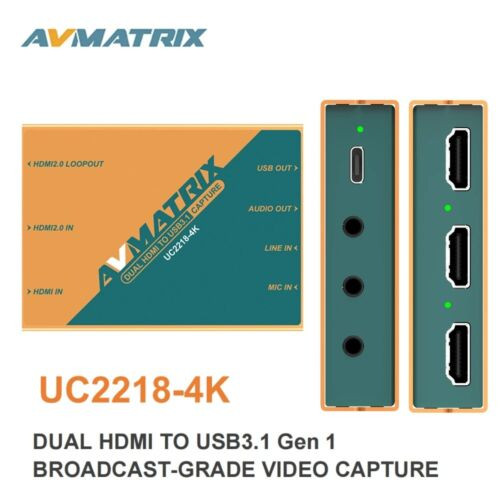 Avmatrix Uc2218-4K Hdmi-Compatible To Usb3.1 Video Capture Card Camera Tv 1080P