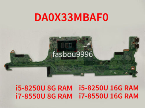 Da0X33Mbaf0 For Hp Spectre X360 13-Ae 13-Ae012Dx Motherboard I5-8250U I7-8550U