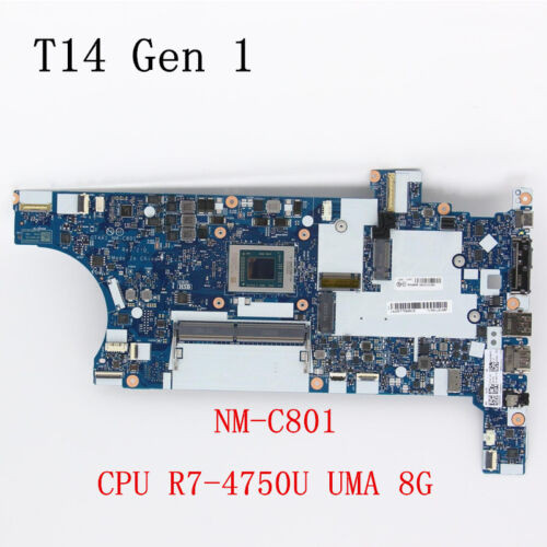 Nm-C801 For Lenovo Thinkpad T14 Gen 1 Motherboard Cpu R7-4750U 8G Fru 5B20Z25385 Nm-C801 For Lenovo Thinkpad T14 Gen 1 Motherboard Cpu R7-4750U 8G Fru 5B20Z25385