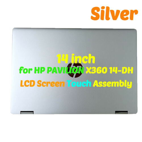 14" Lcd Screen Touch Assembly For Hp Pavilion X360 14-Dh 14-Dh2011Nr Silver