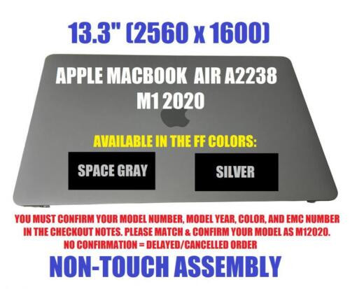 Lcd Screen Assembly Silver Gray Apple Macbook Pro 13" M1 A2338 2020 Myda2Ll/A