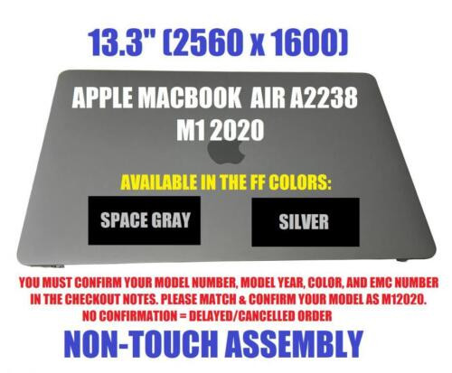 Apple Macbook Pro 2020 M1 A2338 13" Lcd Screen Display Emc 3578 Silver