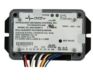 New Leviton 5B201-T02 Epoxy Encapsulated Dual Element Black CTs included